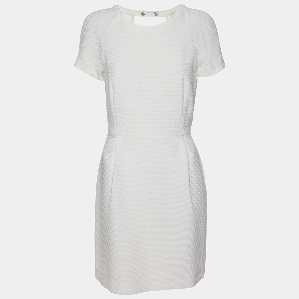 Sandro White Short Sleeve Mini‎ Dress Size Small